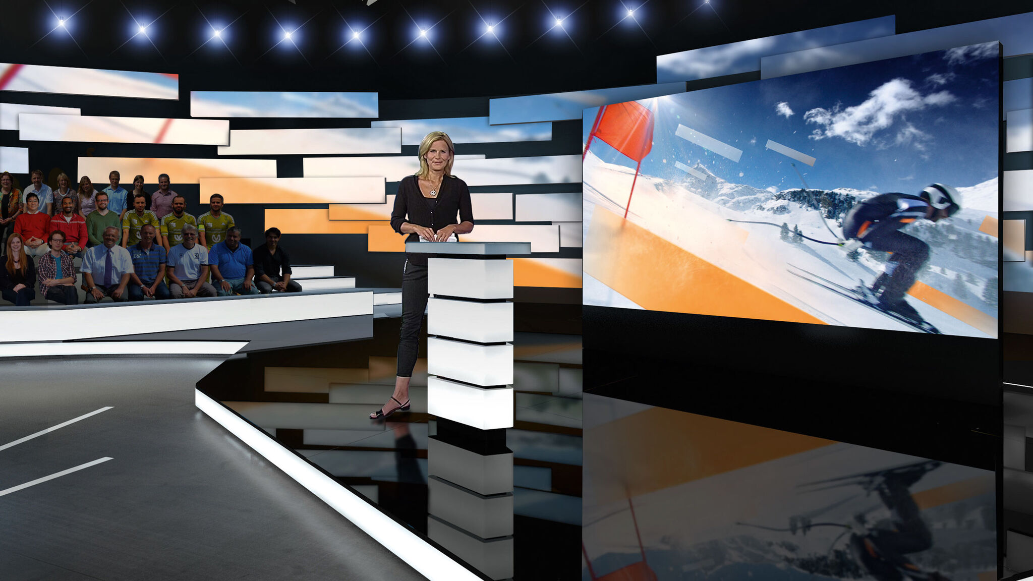Studio-Set Redesign ZDF-Sportformate