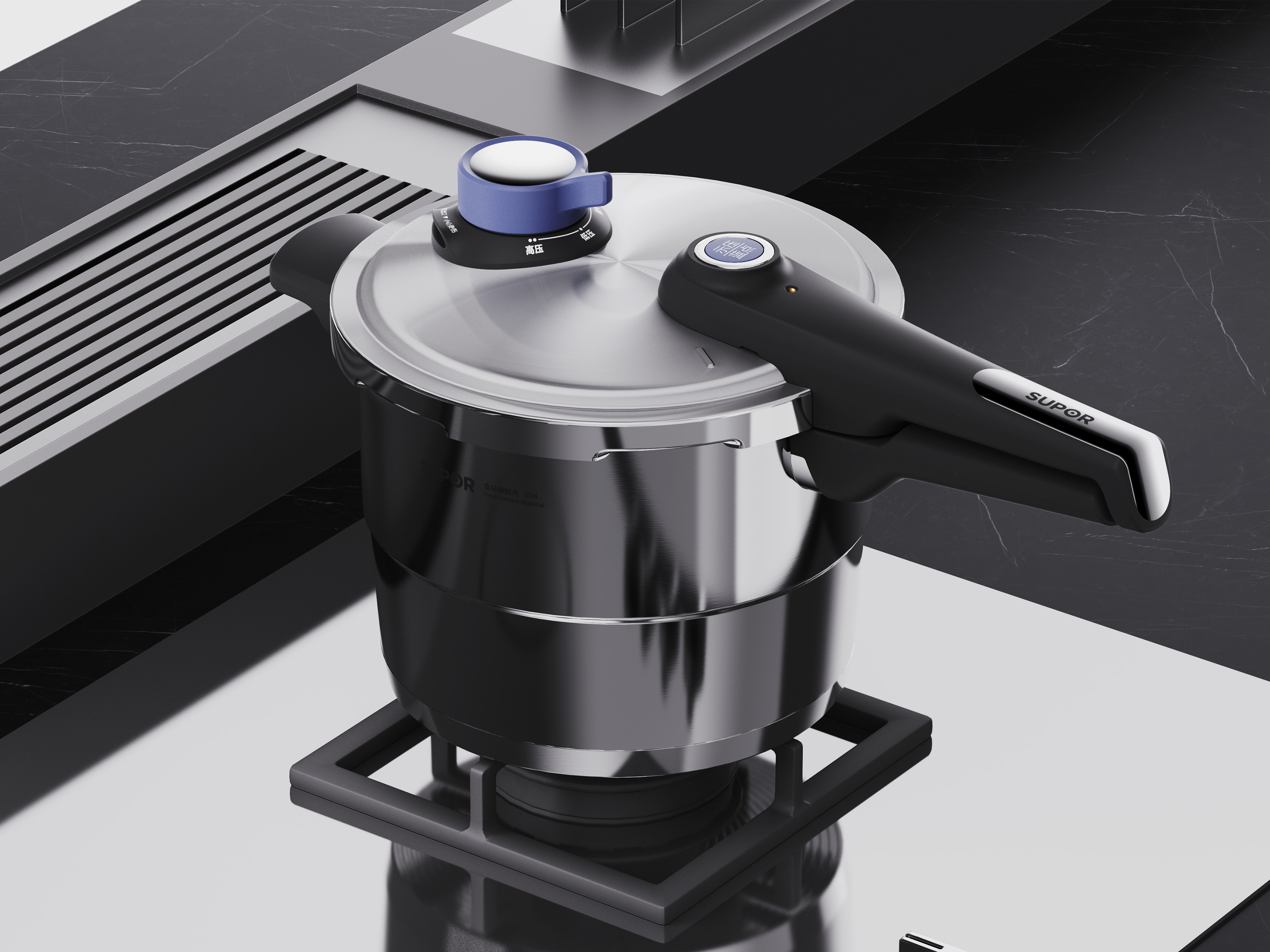 Blue Eyed Adjustable Pressure Cooker