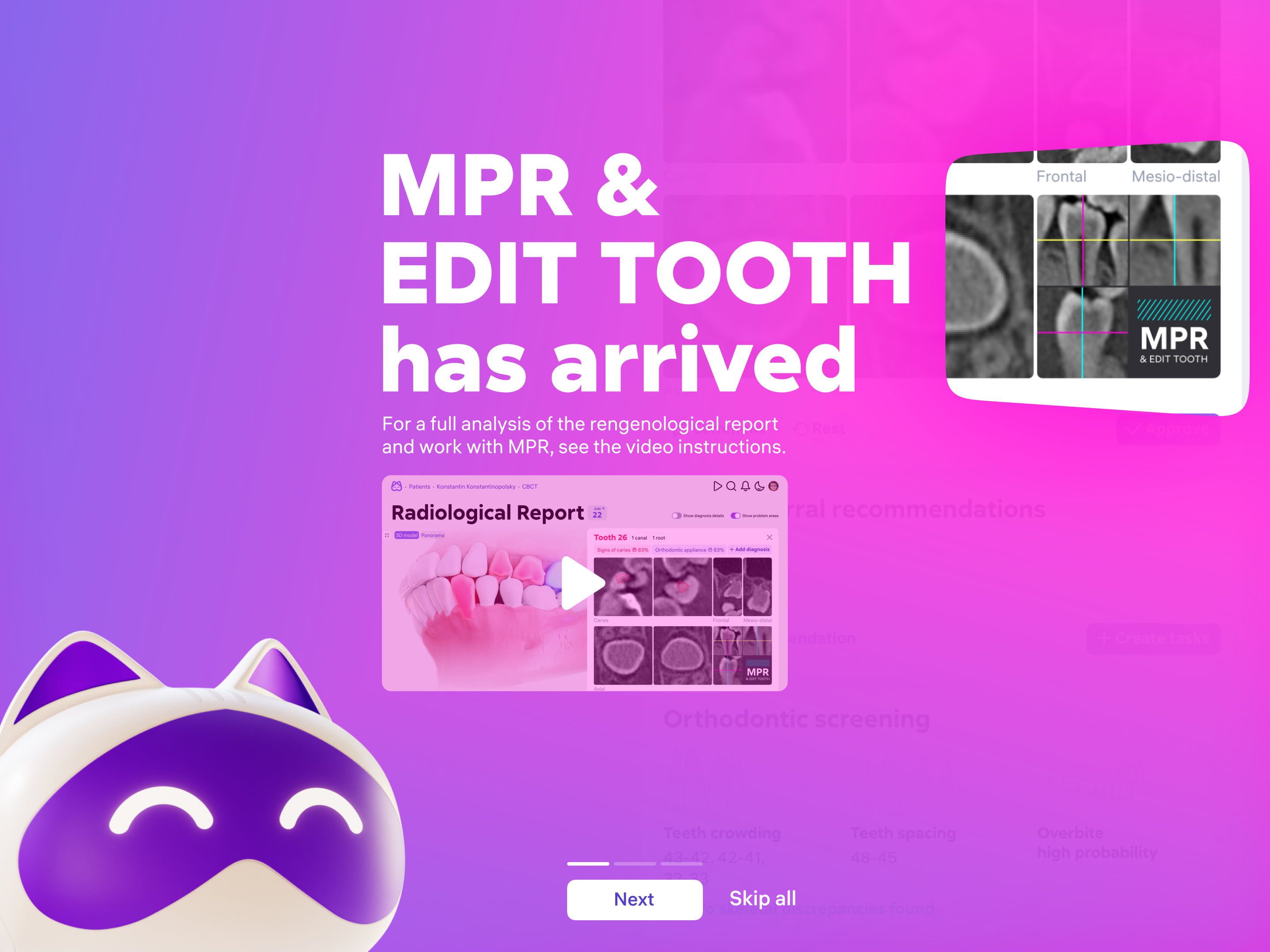 Diagnocat dental analysis system