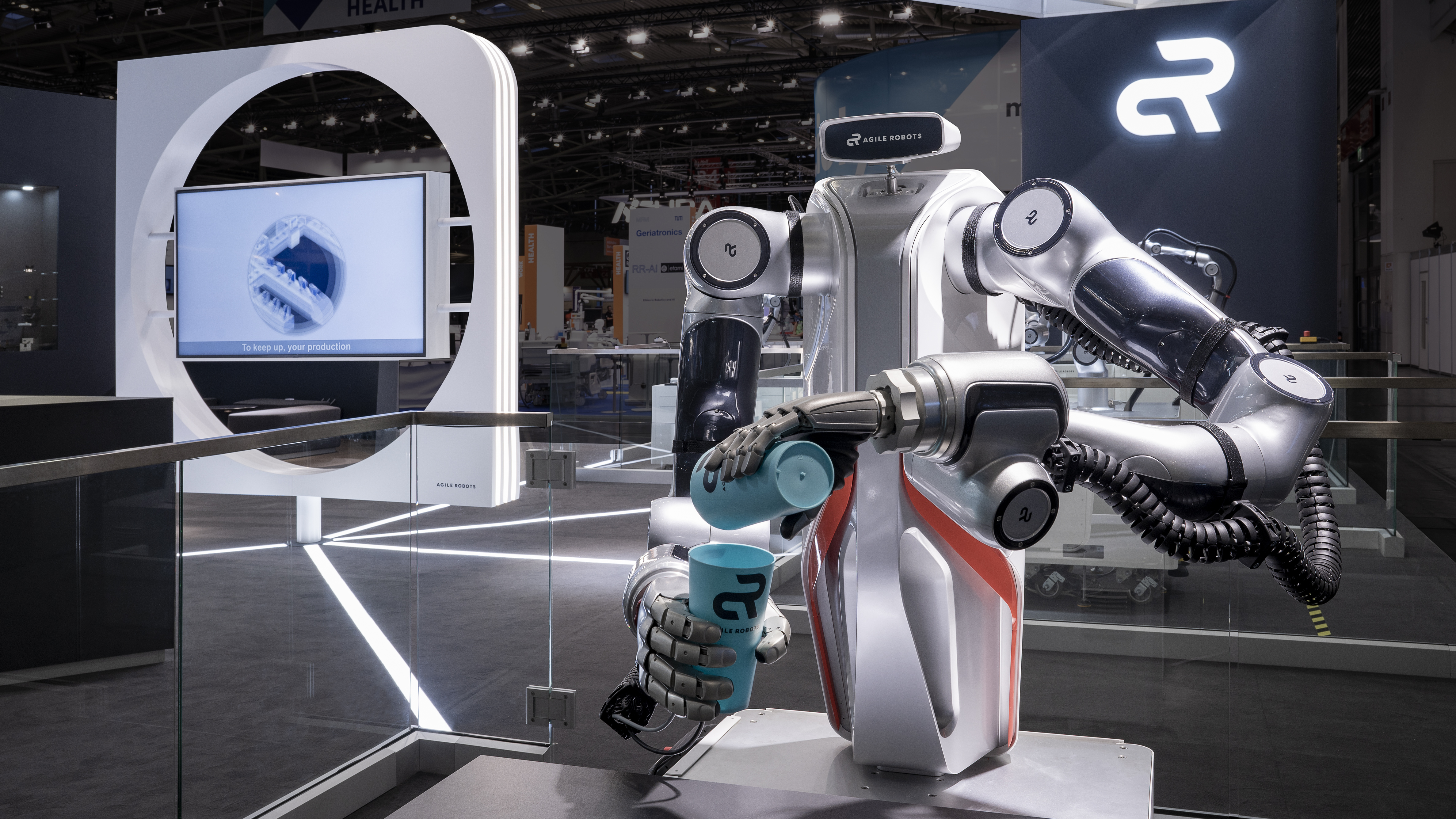 Exhibition booth of Agile Robots at automatica