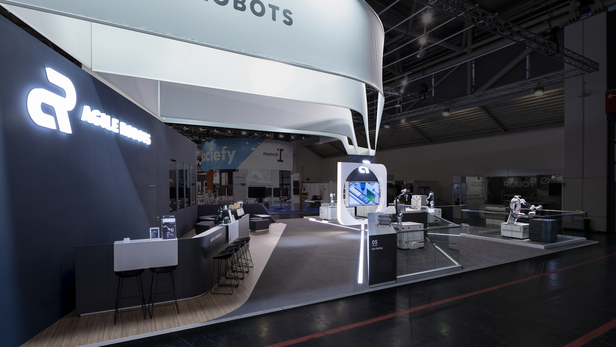Exhibition booth of Agile Robots at automatica  